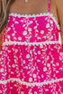 Pink Floral Print Ric Rac Patched Sleeveless Mini Dress